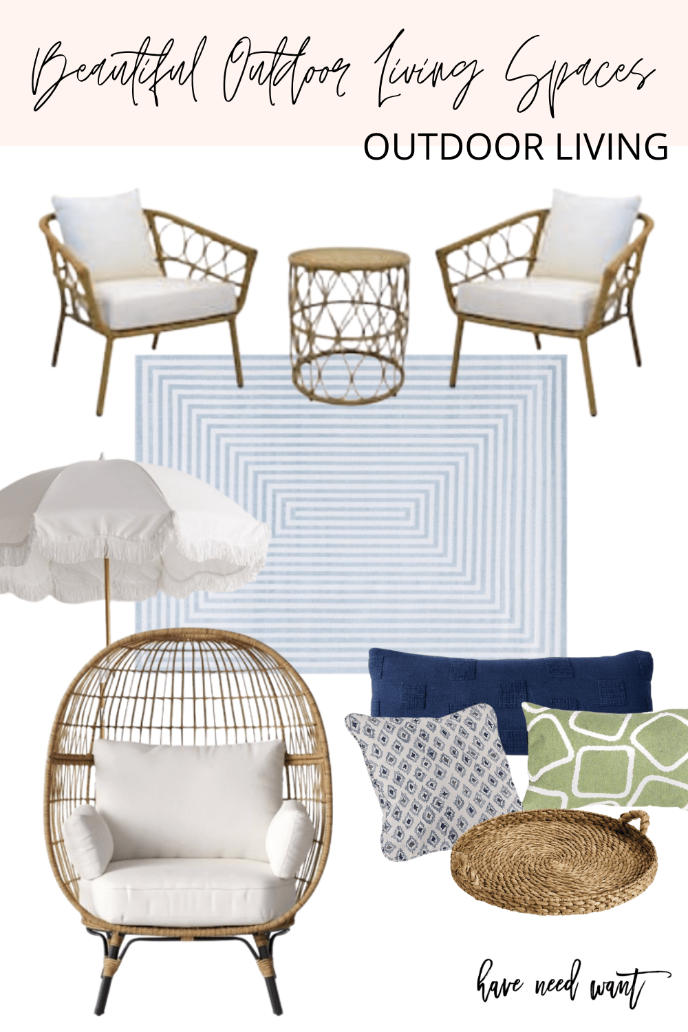 Beautiful Outdoor Living Spaces furniture and decor inspiration