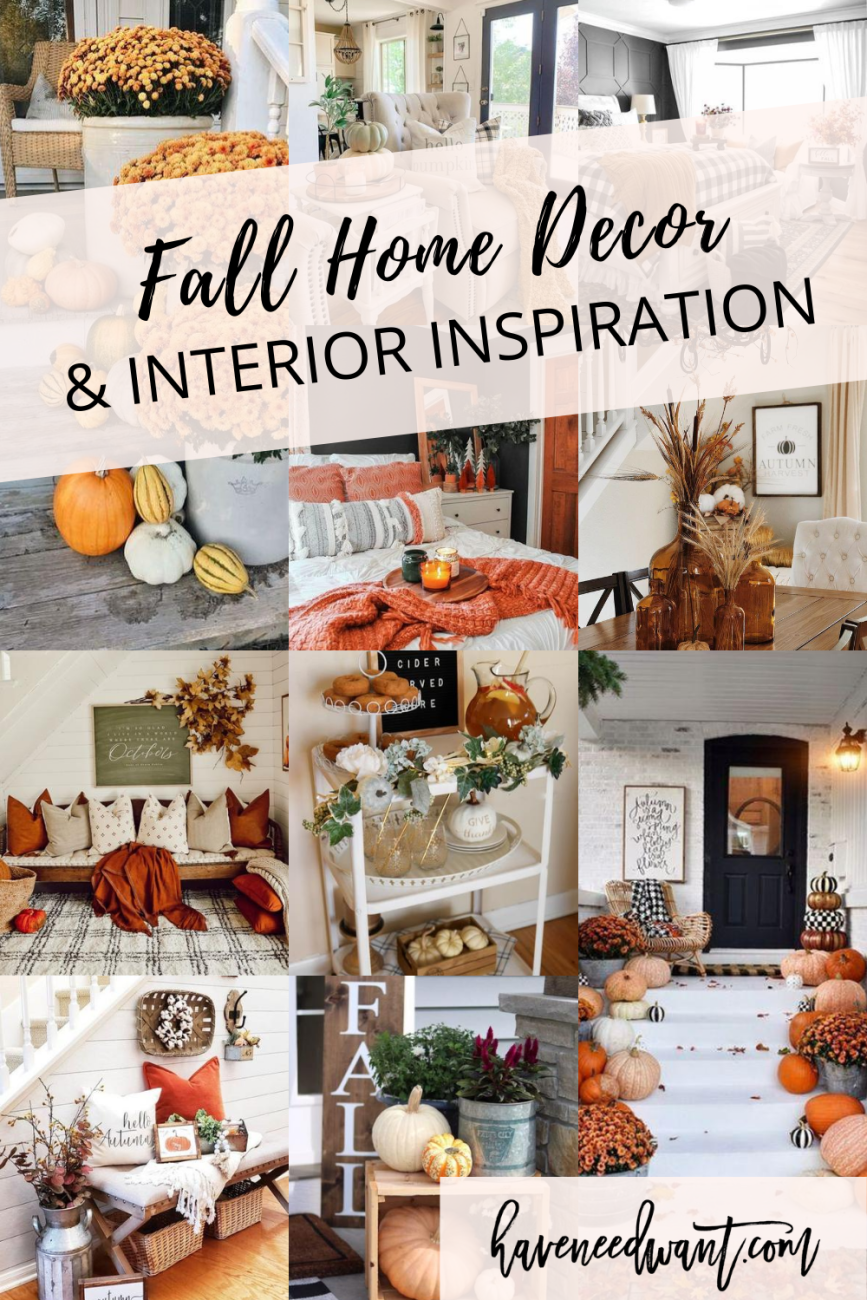 Fall decor and home inspiration on Have Need Want! Rounding up my current Fall home inspiration to help you get into the season! #fallhomedecor #fall #homeinspiration #homedecor