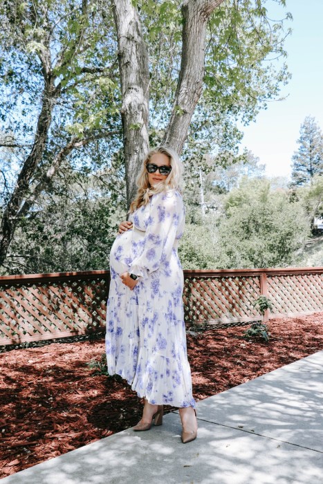 Free People Feeling Groovy Maxi Dress perfect bump friendly non-maternity dress.