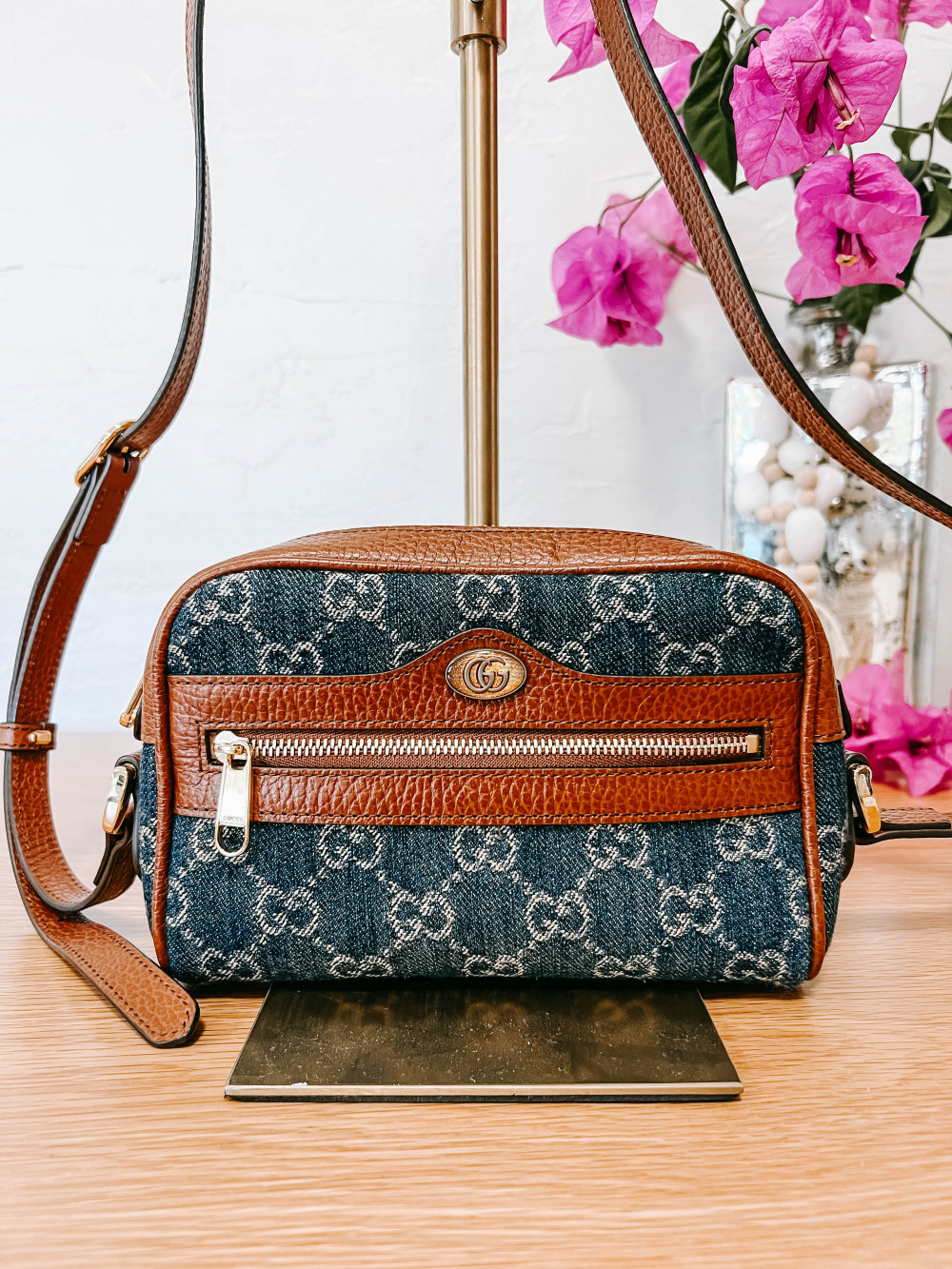 Gucci Demin Ophidia Crossbody Bag