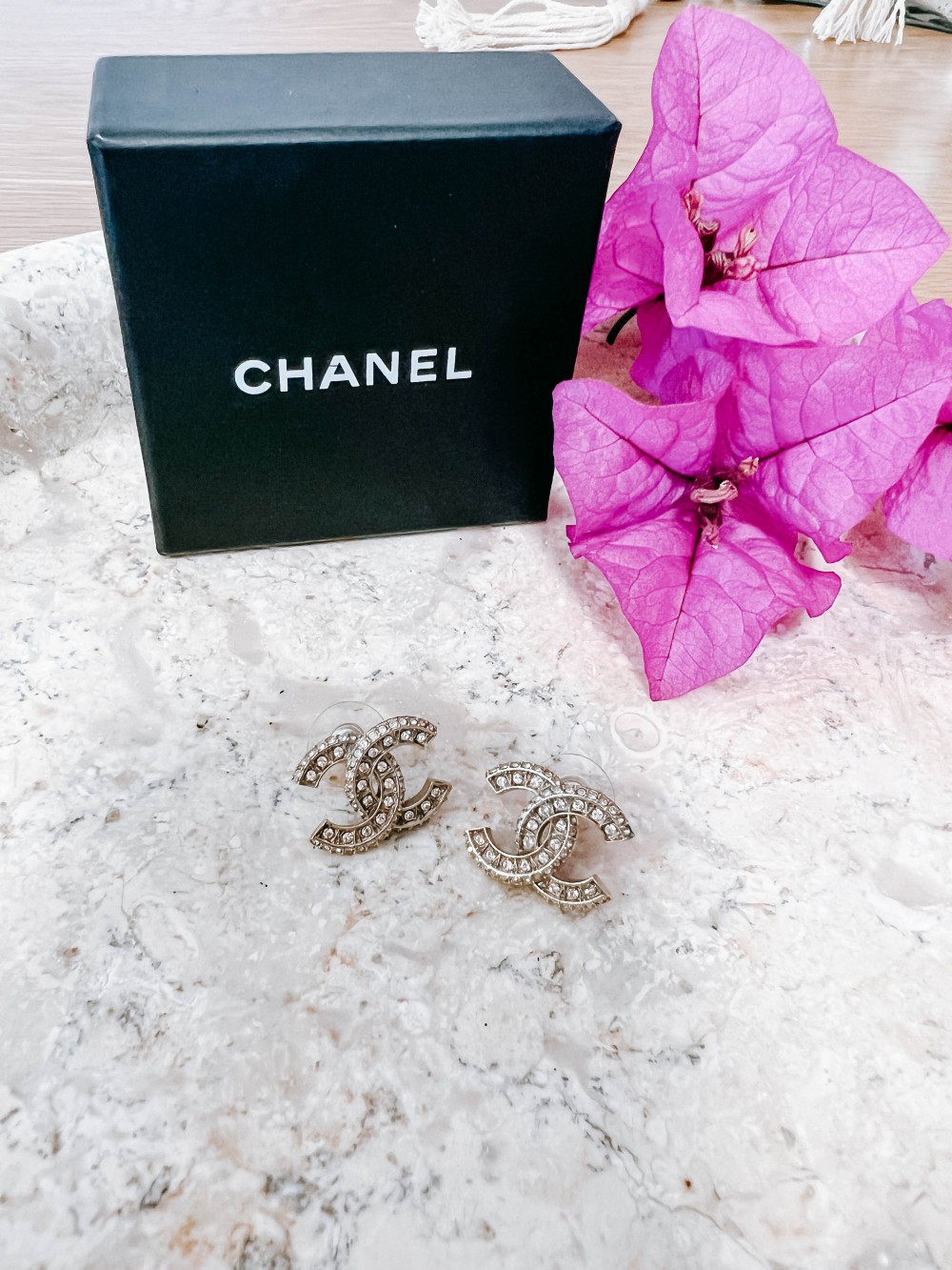 Chanel Rhinestone Earrings