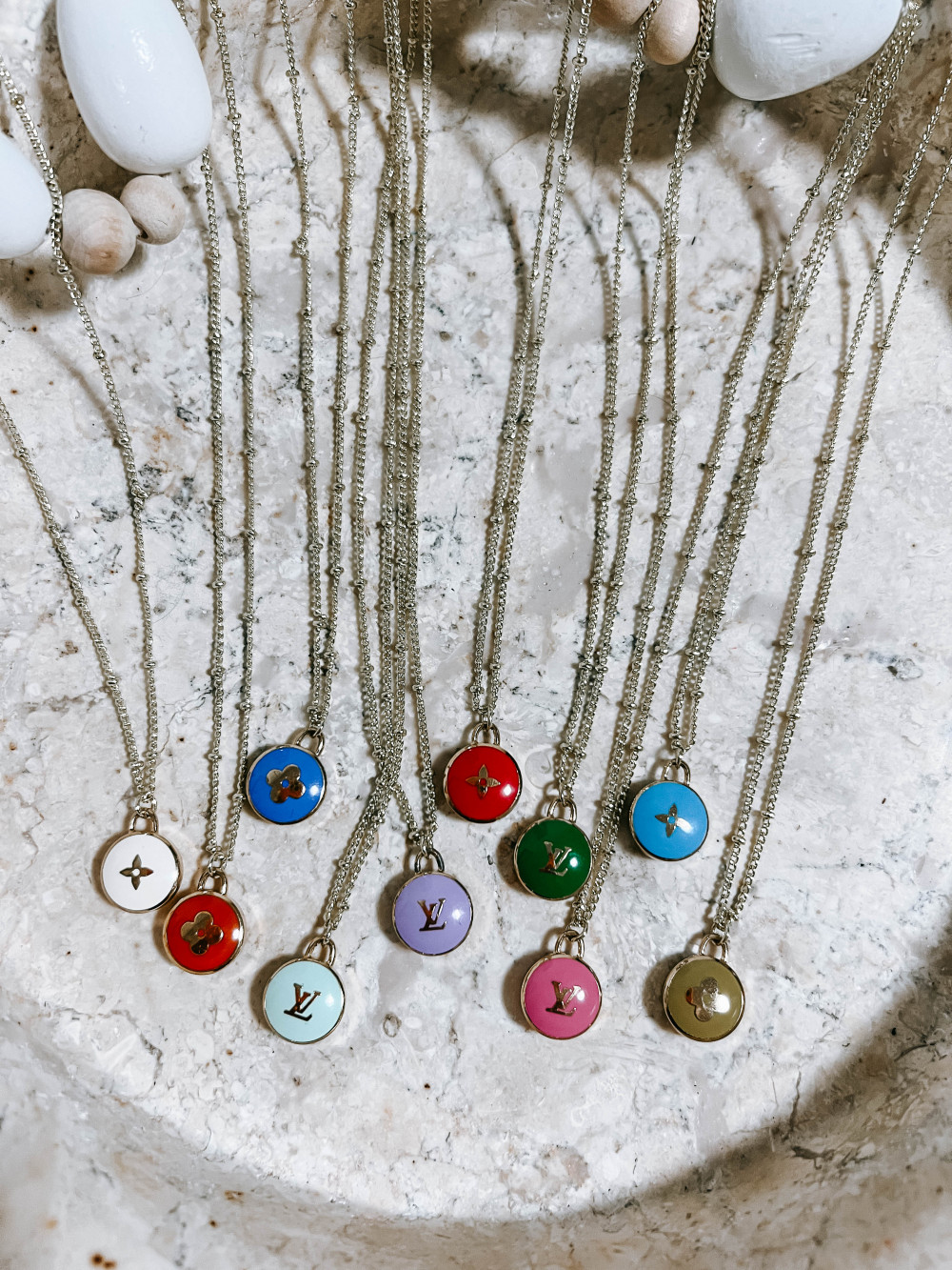 Upcycled Louis Vuitton Charm Necklace
