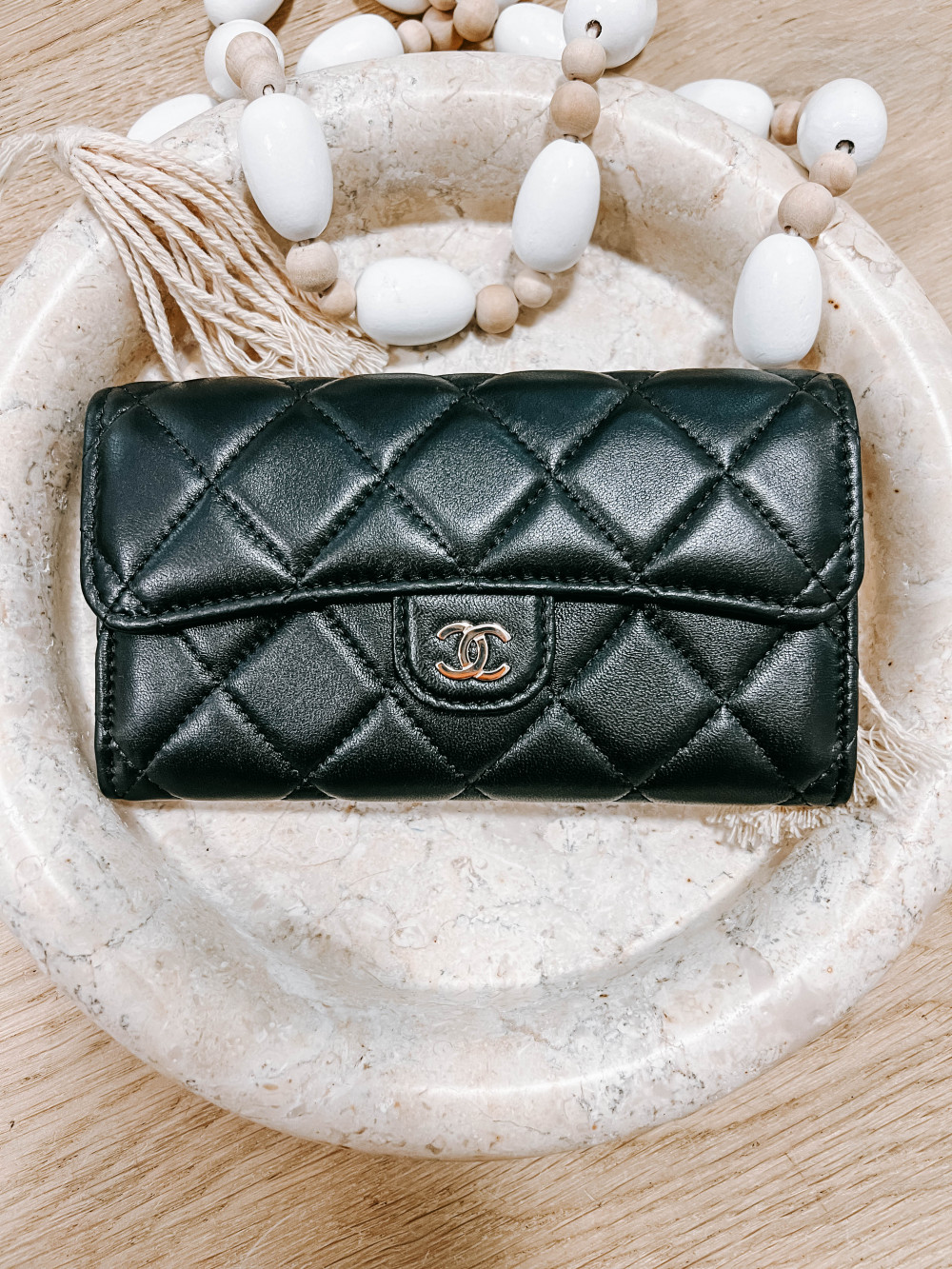Chanel Quilted Lambskin Front Flap Wallet