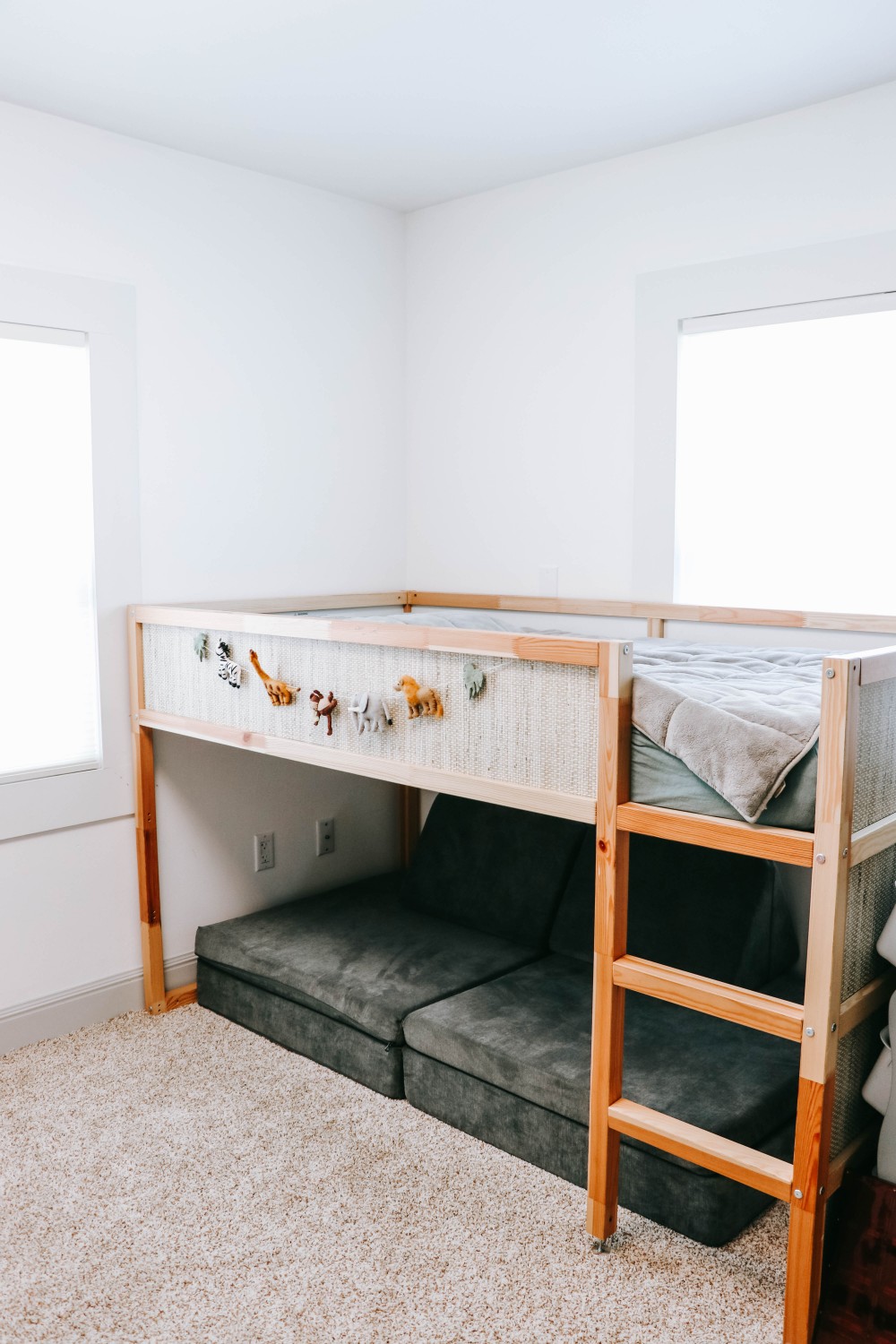 Mason on and Cooper's shared brother bedroom safari decor