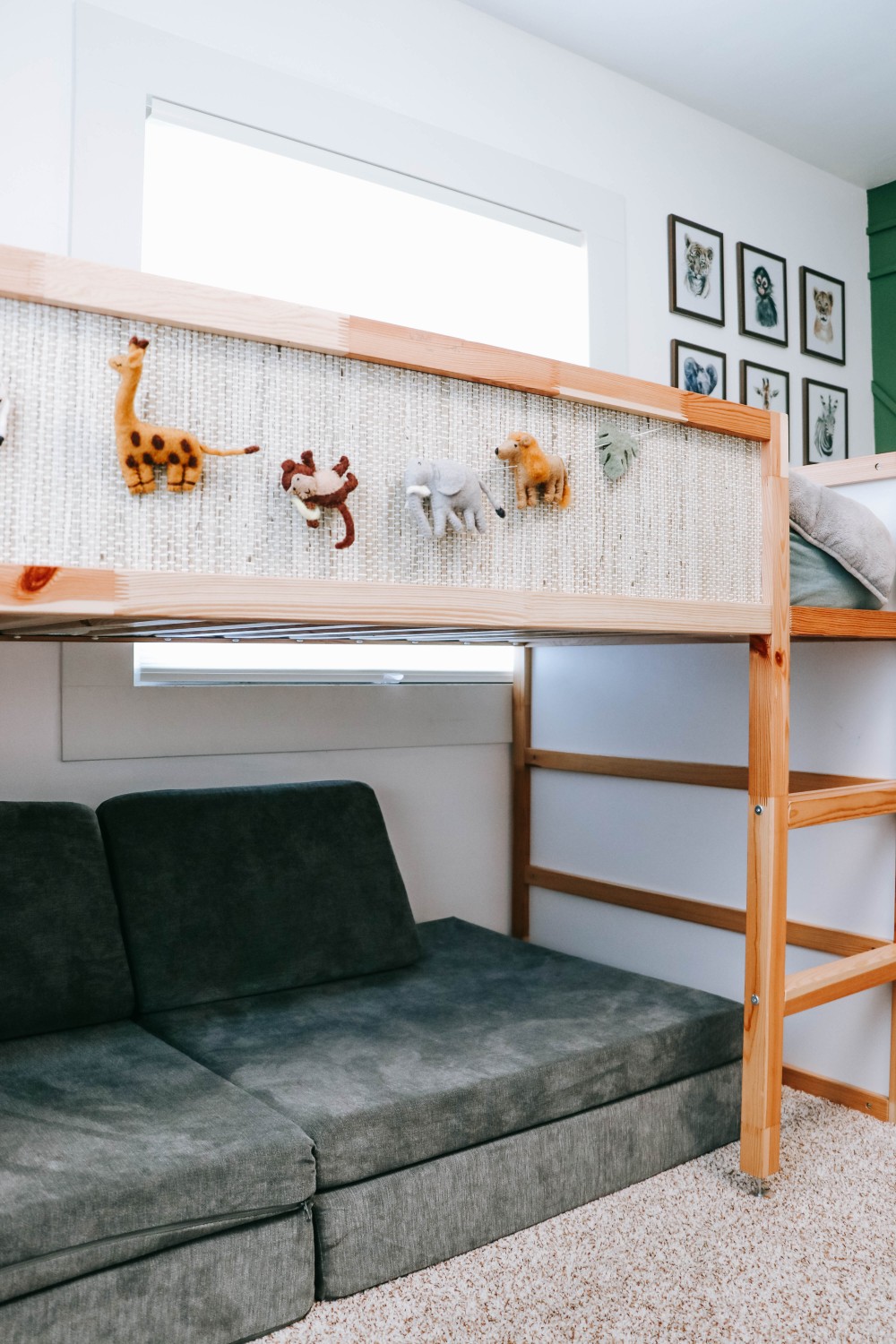 Mason on and Cooper's shared brother bedroom safari decor
