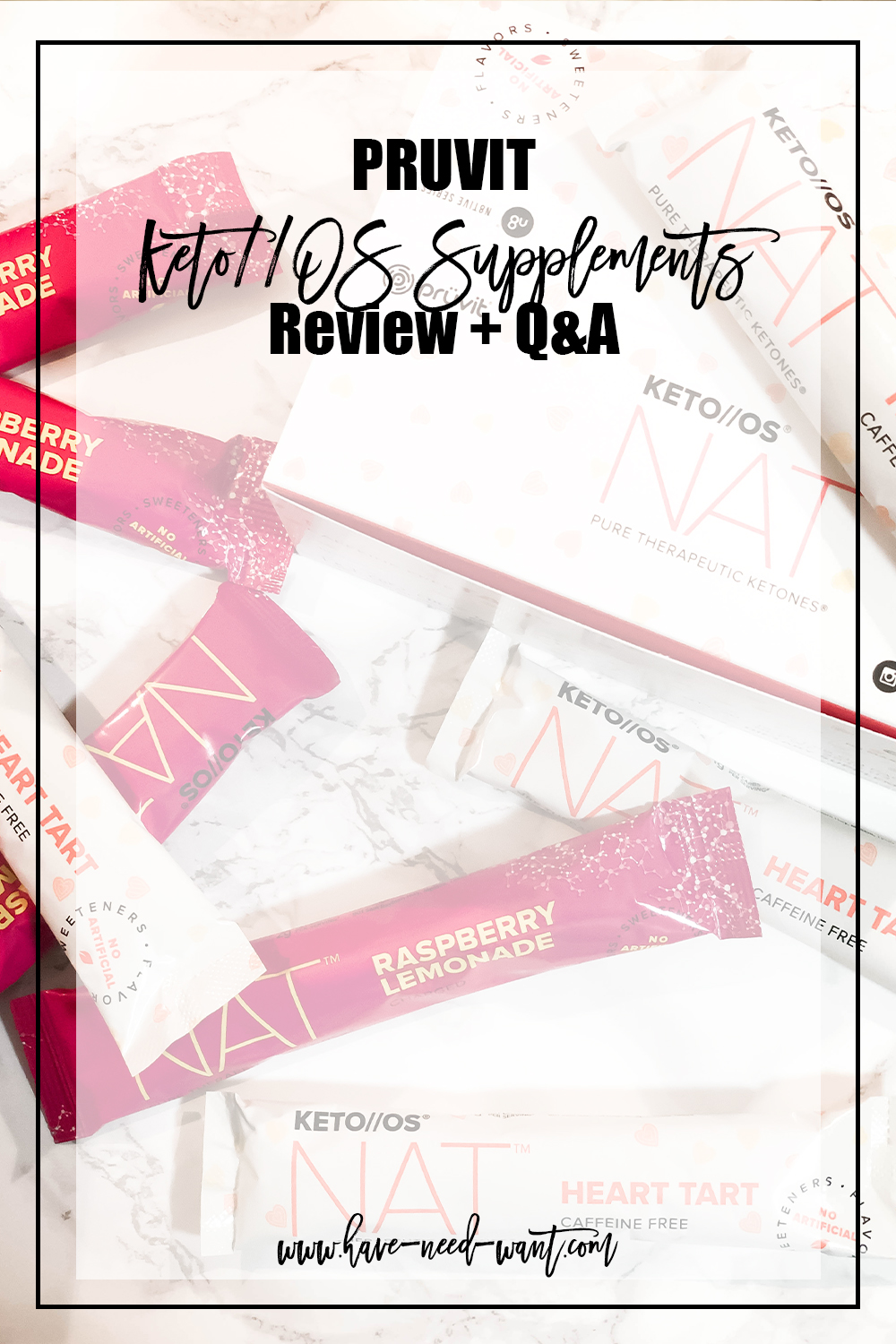 Pruvit Keto OS Supplements Review on Have Need Want. Click on the photo to check out my review plus a Q&A regarding ketones, getting into ketosis, and much more! #pruvit #ketosupplements #ketosis #ketones #productreview