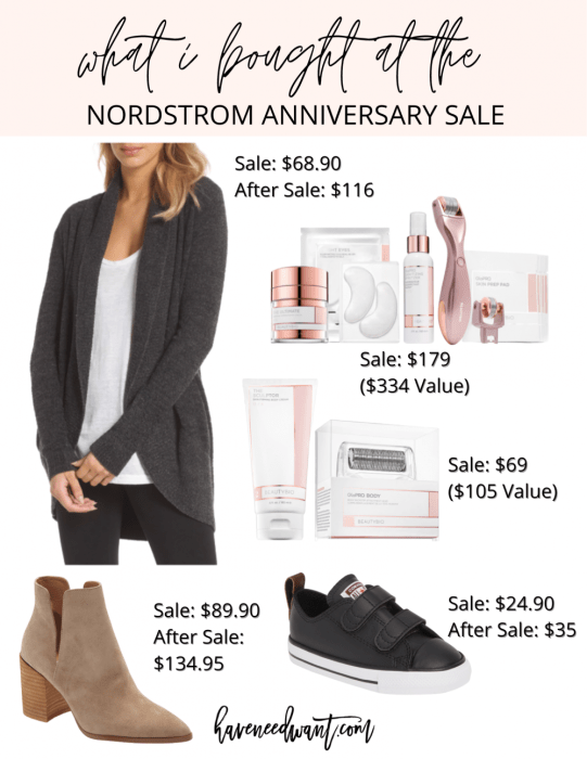 What I actually bought during the Nordstrom Anniversary Sale! Head to the blog to read what I got and what I am hoping for restocks on. #nsale