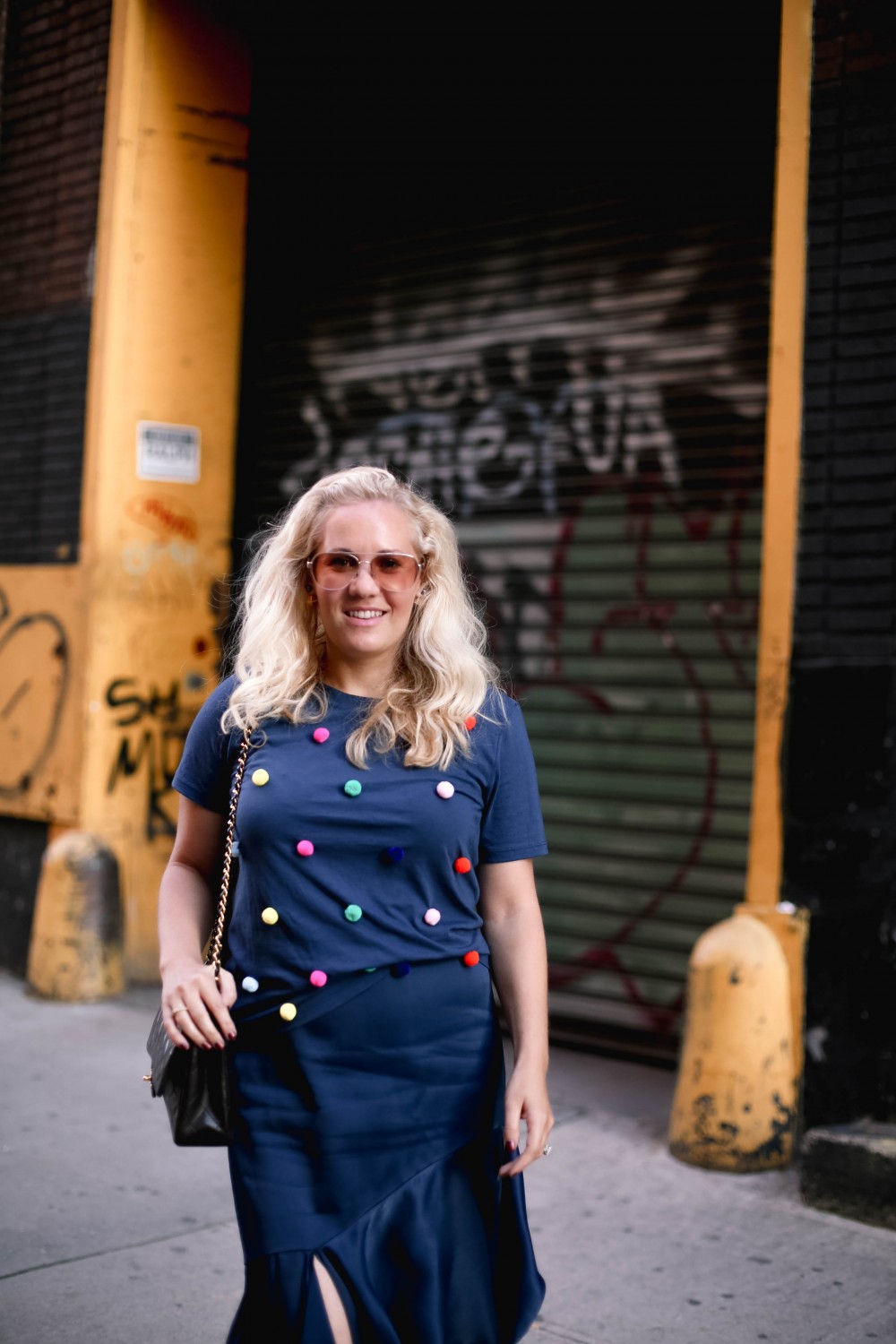 Pom Pom Top, NYFE Street Style, Best of NYFW Street Style, Outfit Inspiration, Pom Pom Heels
