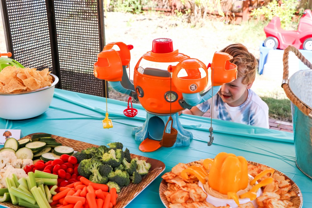 Last weekend we threw Mason an Octonauts themed third birthday party. I'm sharing all the details with you on the blog so click on over to check out the post! #ocotnauts #toddlerbirthdayparty #themedbirthdayparty #ocotnautsparty #partydecor #partysupplies #kidsbirthdayideas #toddlerbirthdayideas