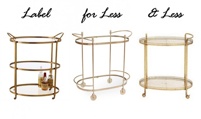 bar carts - label for less