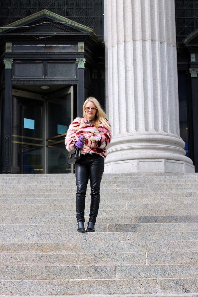 NYFW Street Style, Faux Fur Jacket, Giamba, FW16 Street Style, Bloggers at Fashion Week, Fashion Week Street Style